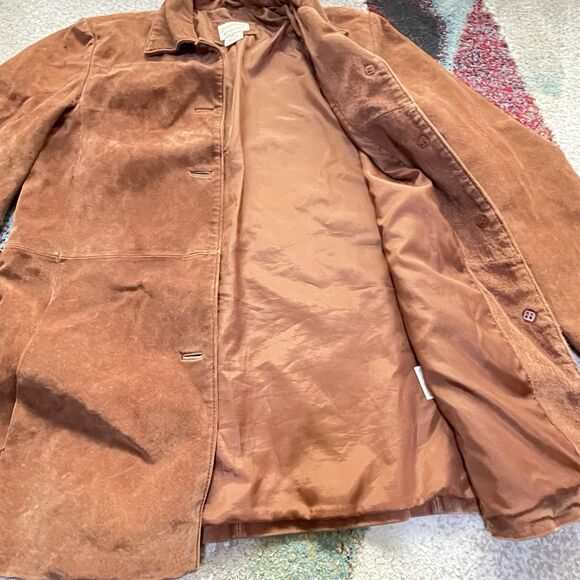 Vintage St Johns Bay Suede Leather Jacket Women’s Size S Washable - Picture 3 of 4